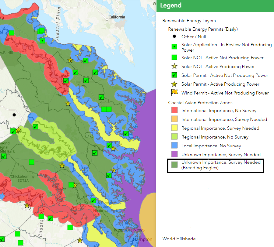 state agencies consider eagle nesting sites when issuing permits for renewable energy projects