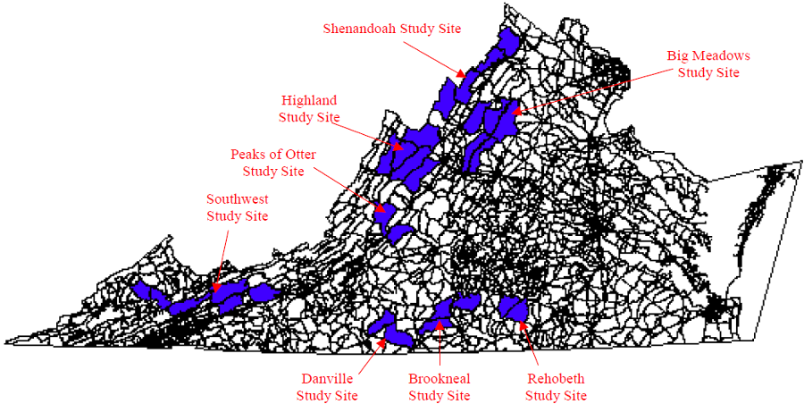 of eight locations identified in 2000 as suitable habitat biologically, only southwestern Virginia was suitable sociologically