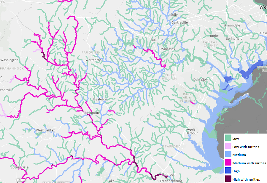 habital model of potential freshwater mussel richness pinpoints where to focus additional mussel surveys and reintroduction efforts