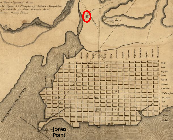 after 1851, Cameron Mills, in the West End of modern Alexandria, pumped water into the new Alexandria Water Company reservoir on Shuter's Hill