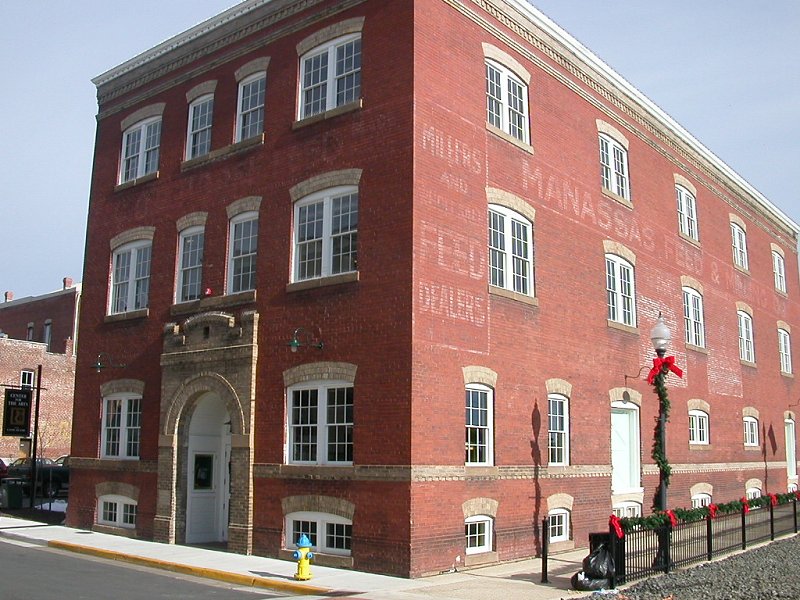 brick Candy Factory building in Old Town Manassas