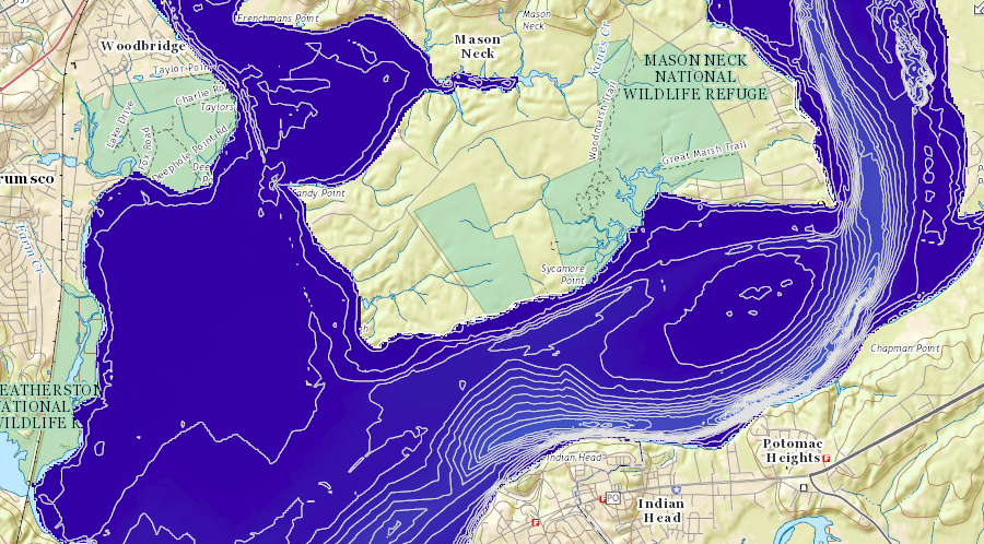 where the first humans lived, prior to sea level rise at the end of the Ice Age, is now underneath the Potomac River