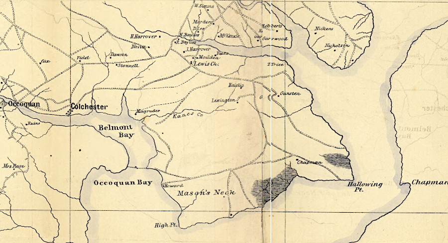 Mason Neck in 1864