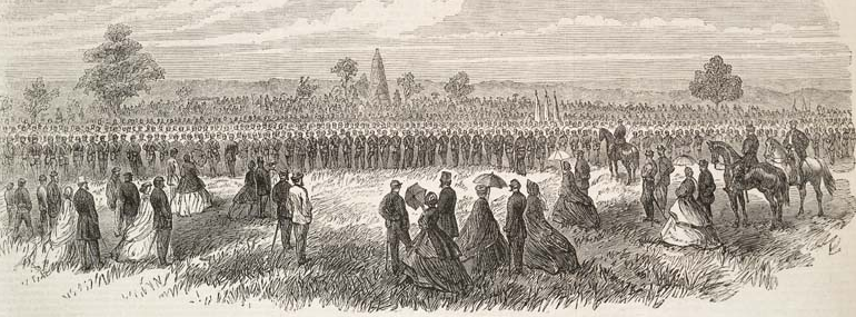 Union soldiers arranged for the first two monuments on the 1861/1862 battlefields at Manassas