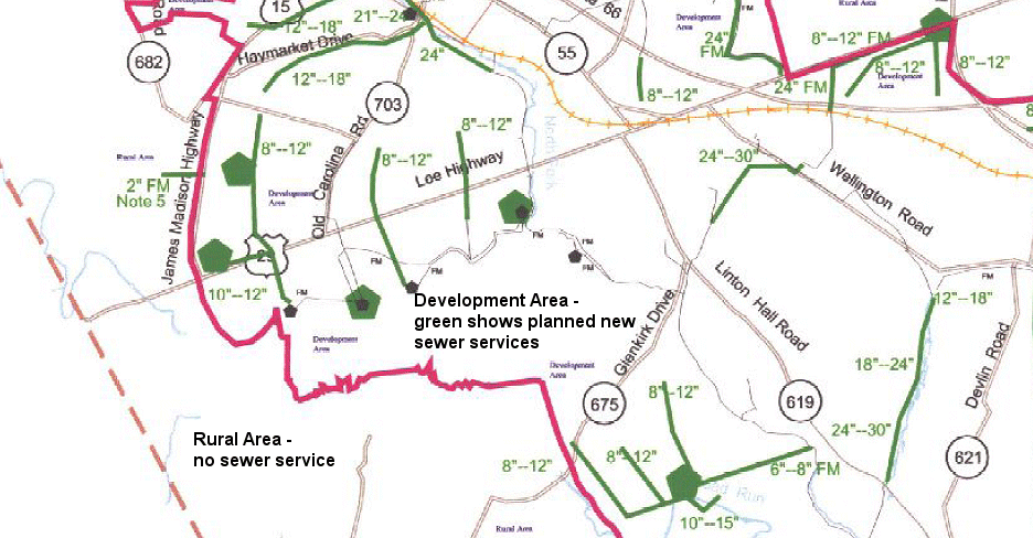 sewer plan for Prince William County - near Gainesville