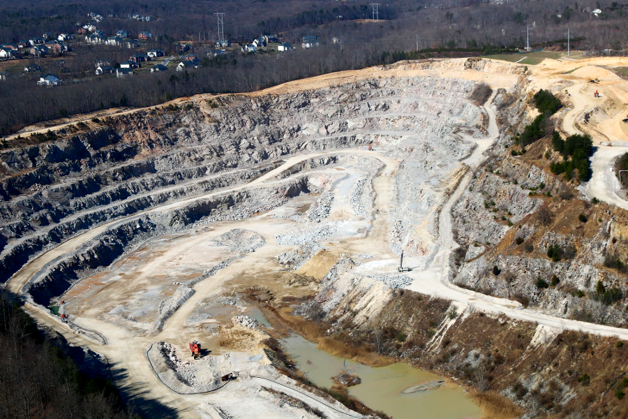 the quarry at Occoquan is mining granite roots of mountains uplifted in the Taconic Orogeny 475 million years ago