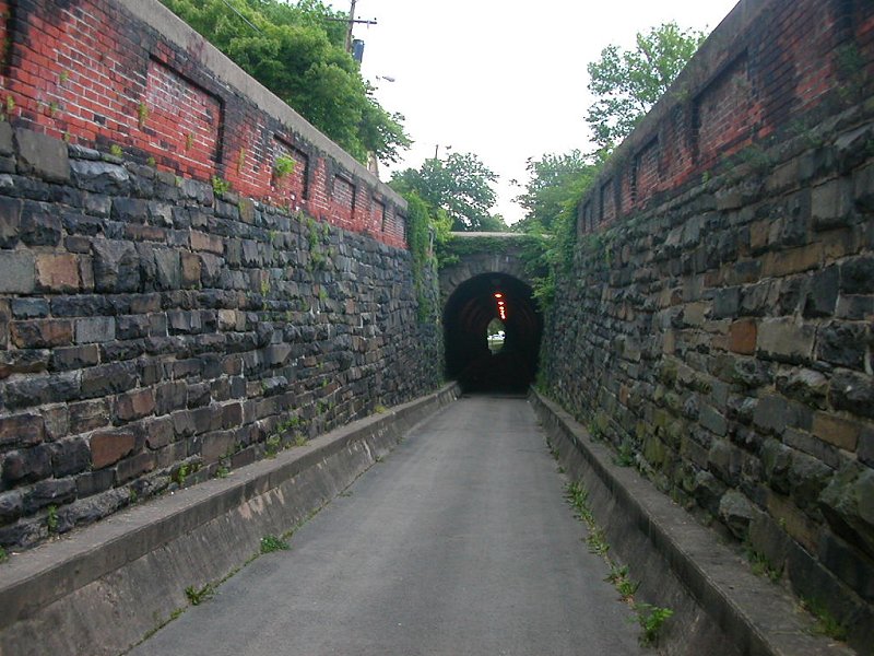 the Wilkes Street railroad tunnel in Alexandria connected the waterfront to the main Orange & Alexandria Railroad station