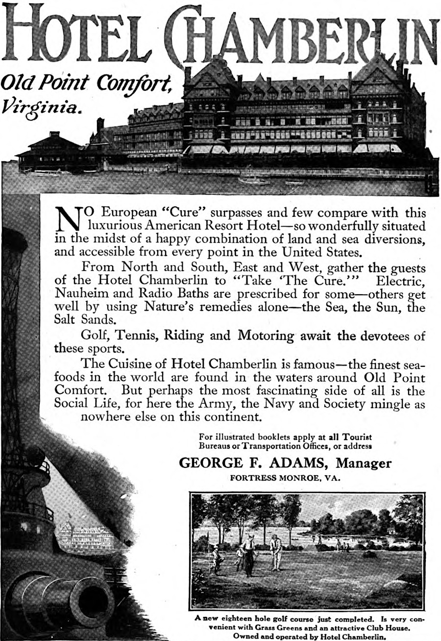 The Chamberlin advertised its connections to the military just before the United States entered World War I