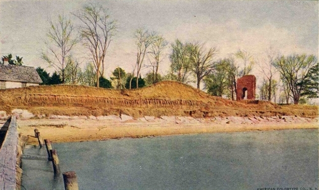 James River shoreline at Jamestown before the seawall was constructed in 1901-1902