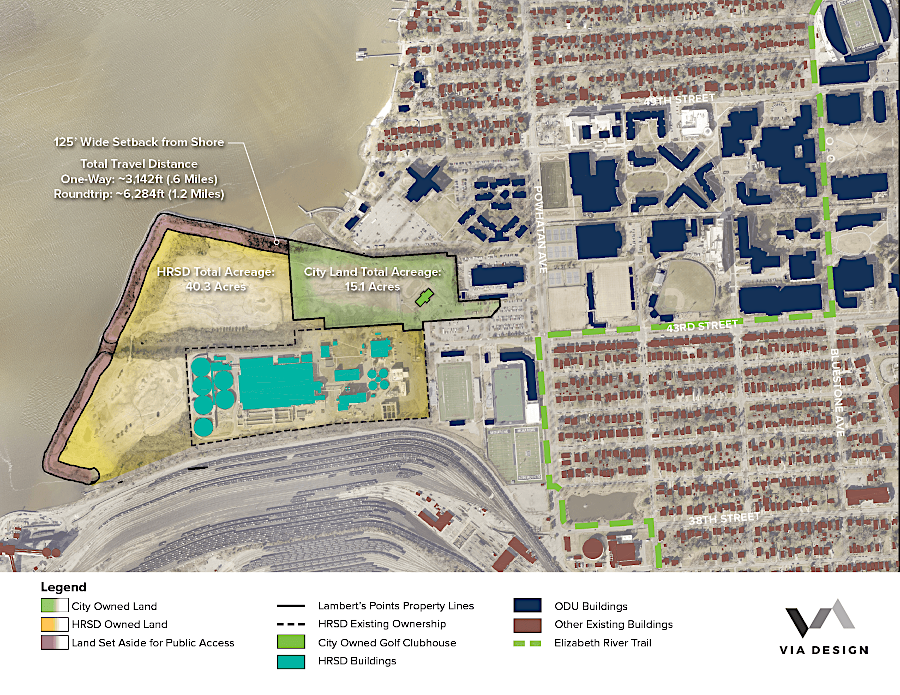 40 of the 65 acres of Lamberts Point Golf Course were sold to become a Project SWIFT groundwater injection facility