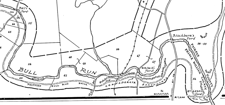 in 1935, the National Park Service considered paving a parkway along Bull Run