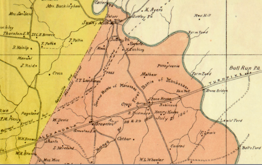 Manassas battlefields in 1901