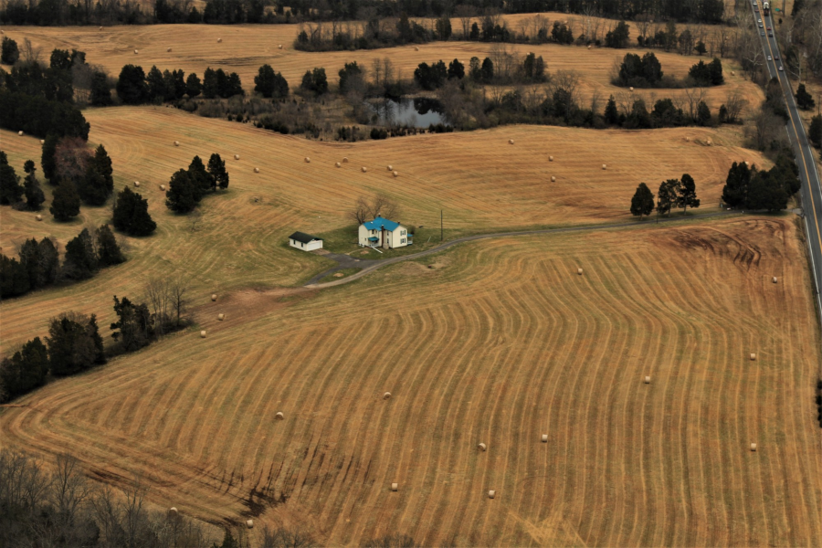 hayfields at Manassas Battlefield, near Dogan House