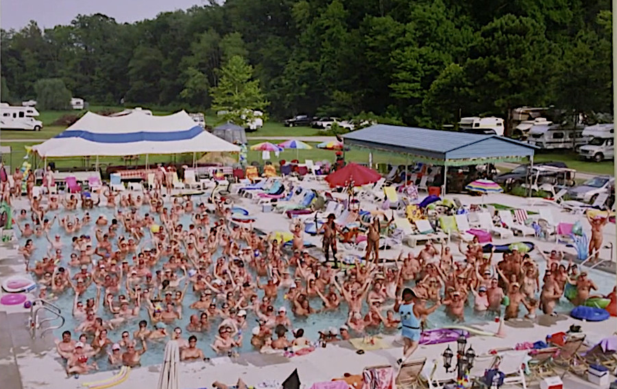 enjoying a pool party at Whitetail Resort
