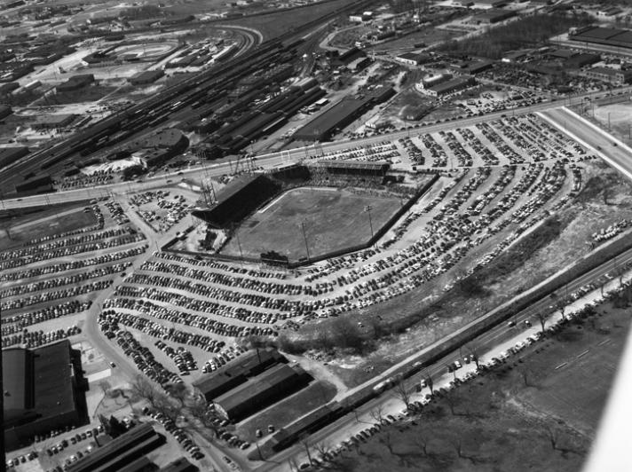 baseball at Parker Field in Richmond (1955)