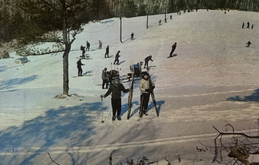 tow rope and Swann Ridge Ski Slope at Afton, operated by Swannanoa Country Club