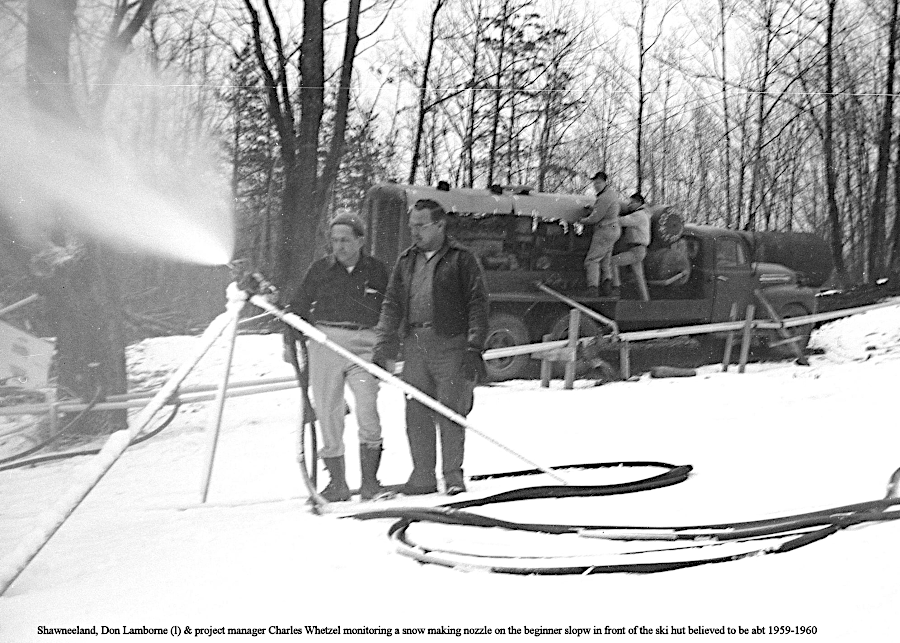 the now-closed Shawneeland ski resort claims to be the first place in Virginia to make artificial snow