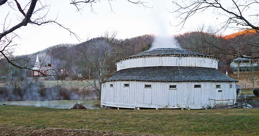 in the 1800's, wealthy tourists in Virginia would visit the Jefferson Pools at the resort in Warm Springs