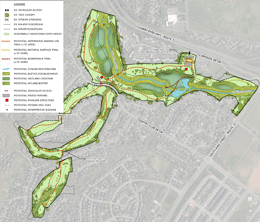 the conservation easement restricted development on all of the old golf course, except for eight acres with the former Westpark Hotel