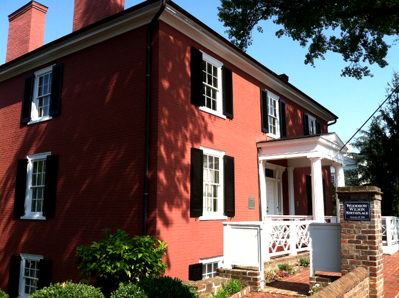Woodrow Wilson Birthplace in Staunton Virginia, first home of last president born in Virginia