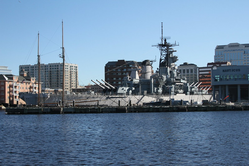the USS Wisconsin battleship is now a tourist attraction in Norfolk