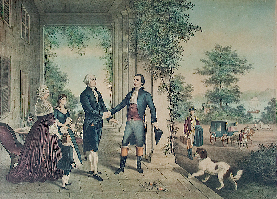 after the end of the American Revolution, George Washington resigned from the army and returned to Mount Vernon