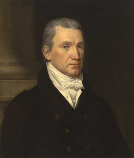 John Vanderlyn painted this portrait in 1816 when James Monroe was elected to his first term as president