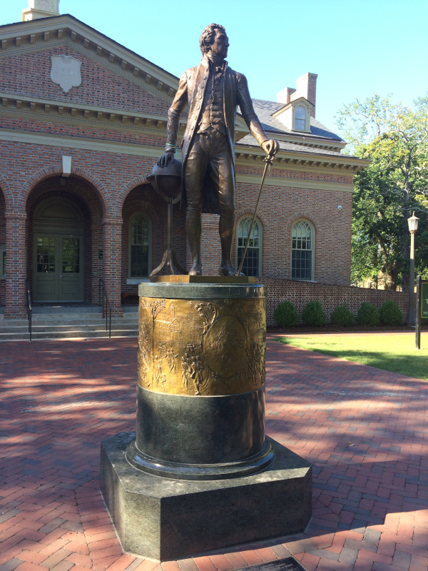 James Monroe is honored by a statue at William and Mary