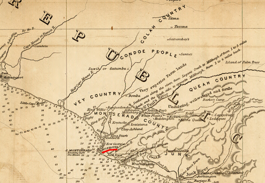 the initial capital of Liberia was named after James Monroe
