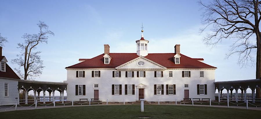 George Washington inherited the right to live at Mount Vernon when his brother Lawrence died, after which he significantly improved the mansion house
