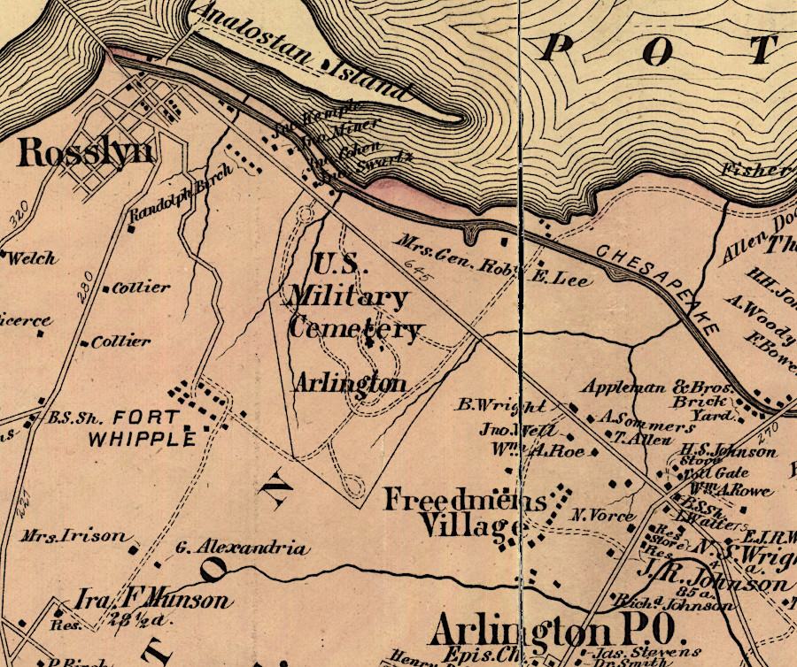 an 1878 map included the residence of Mrs. General Robert E. Lee