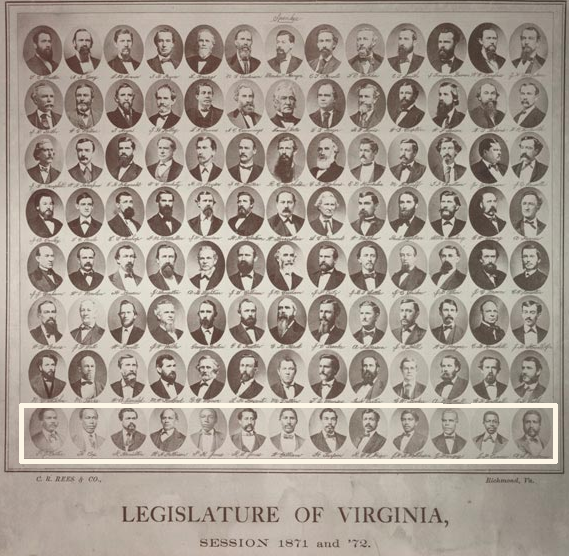 between 1869-1890, roughly 100 African-American men served in the General Assembly