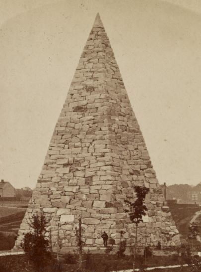 the Confederate war dead were honored in 1869 by a 90-foot high monument of local granite in Hollywood Cemetery