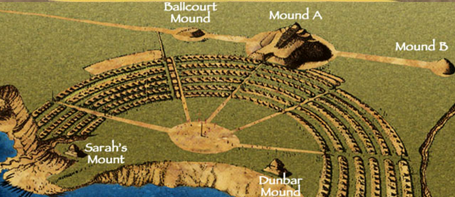 earthworks at Poverty Point included six rows of concentric ridges, some five feet high