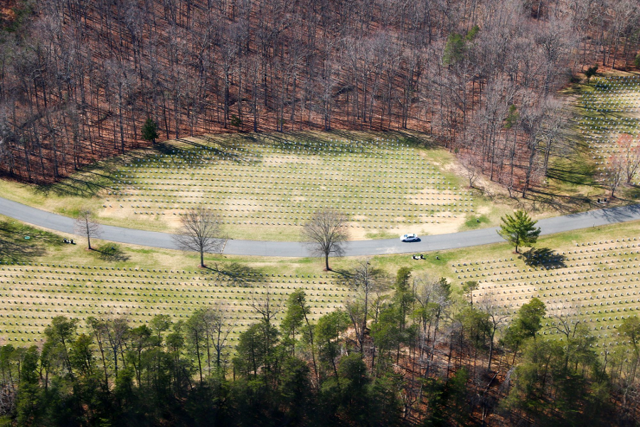 Veterans Administration cemetery at Quantico