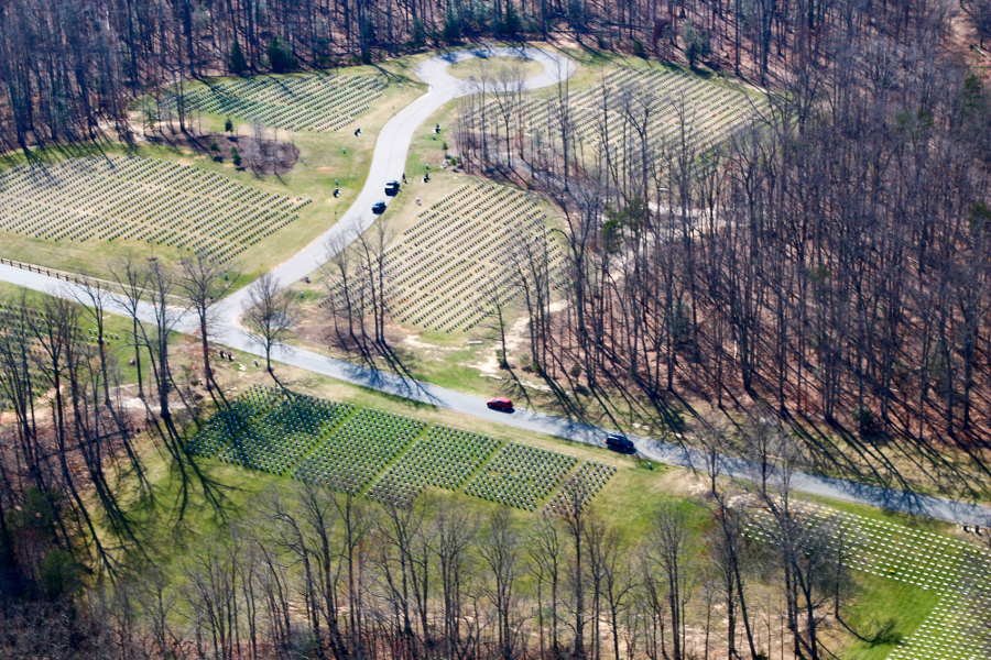 Veterans Administration cemetery at Quantico