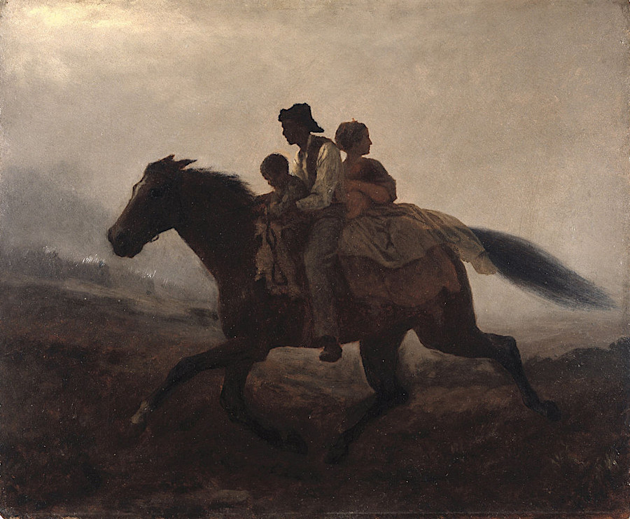 Eastman Johnson painted self-emancipation that he witnessed on March 2, 1862 near Manassas