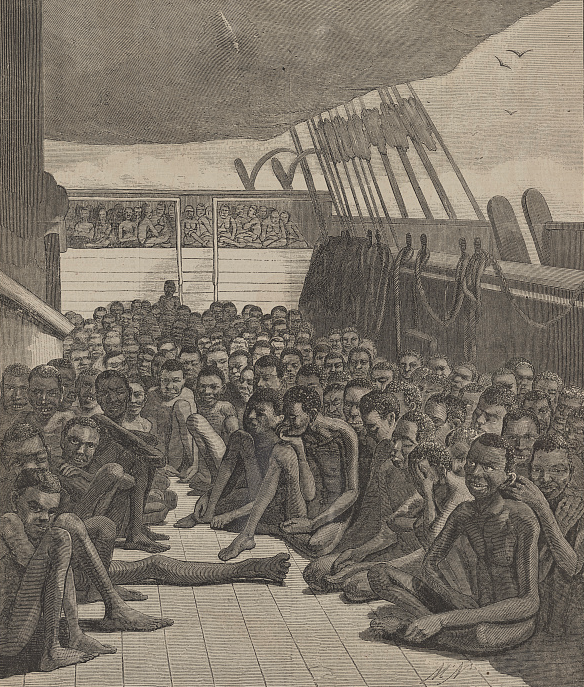 people were treated as cargo o be packed tightly during the Middle Passage