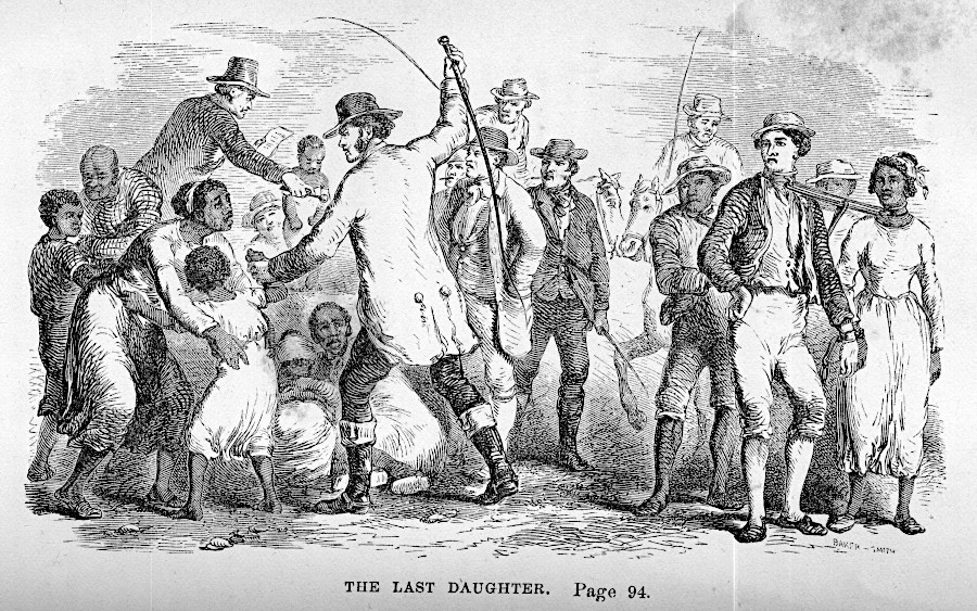 anti-slavery publications highlighted how families were broken up by the sale of children, over the objections of their mothers