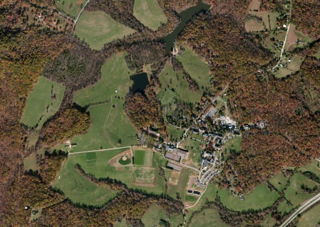 Sweet Briar's campus is in a pastoral setting, located in the rolling hills of the Virginia Piedmont