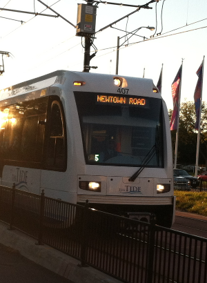 light rail transit system in Norfolk, the Tide