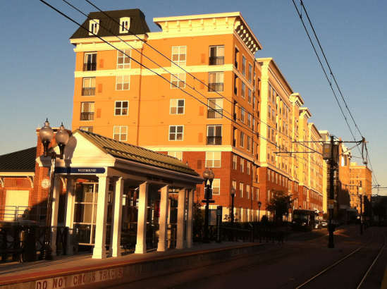 Transit Oriented Development (TOD) next to light rail in Norfolk