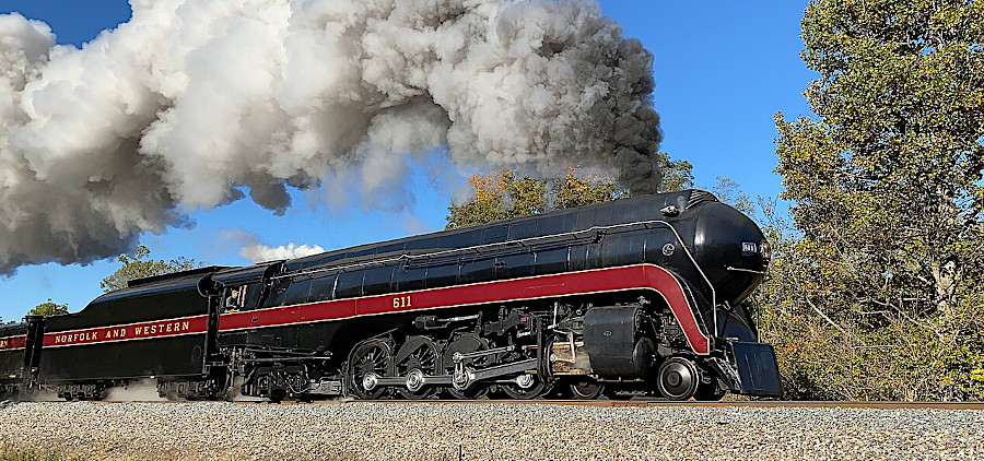 the only remain steam locomotives in Virginia are at historic exhibits, plus a few used for tourist expeditions