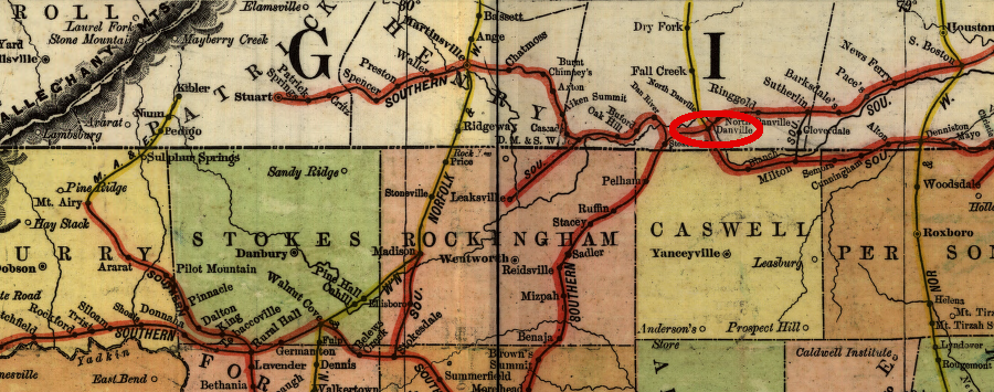 when the Southern leased the Atlantic & Danville Railroad in 1899, it included an extension west from Danville to Stuart