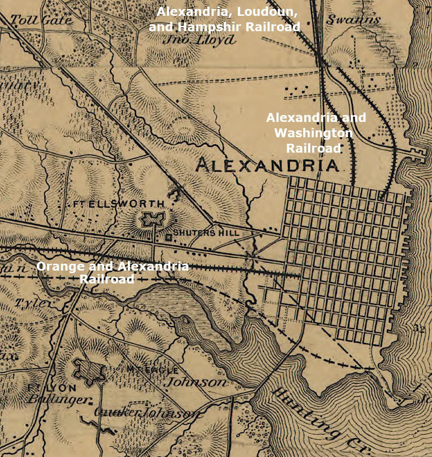 the US Military Railroad finally connected the three private railroads in Alexandria