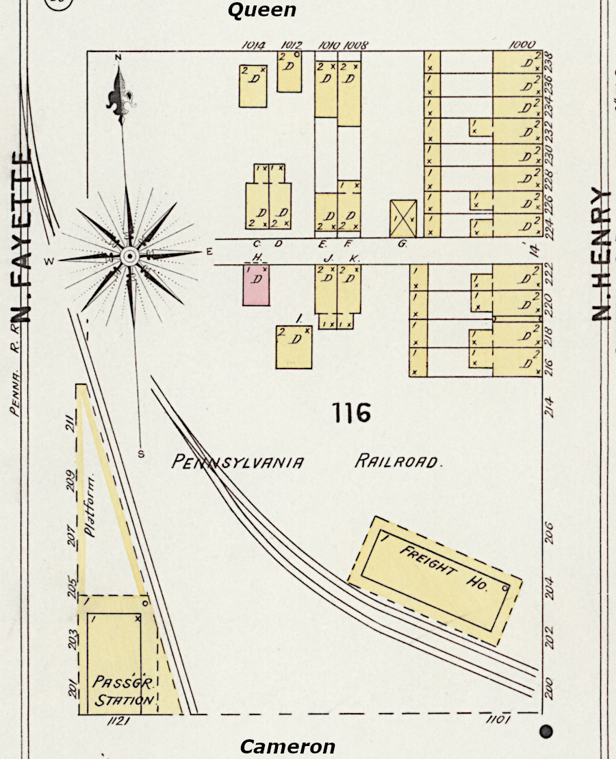 until Alexandria Station opened in 1905, the Pennsylvania and other railroads had separate stations