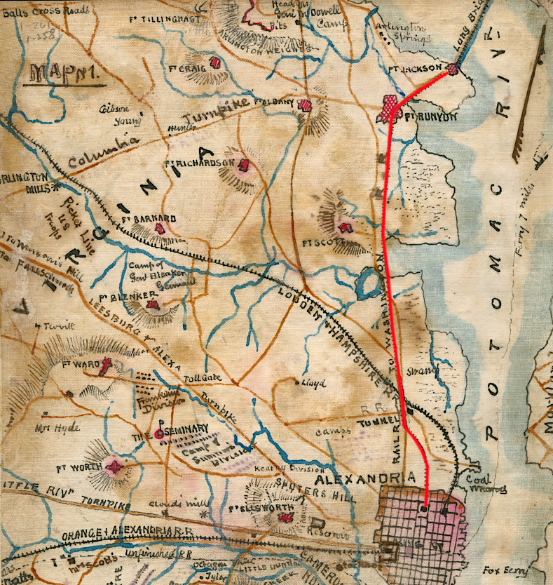 the Alexandria and Washington Railroad started operations three years before the Civil War