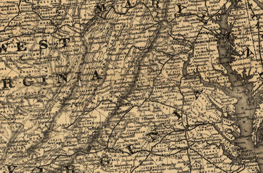 after the Civil War, there was no railroad west of the Blue Ridge connecting the Baltimore and Ohio (B&O) with the Atlantic Mississippi & Ohio Railroad