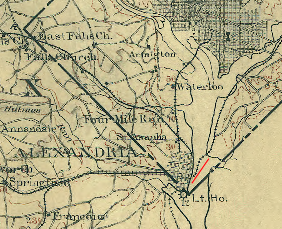 the Baltimore and Ohio Railroad built track to Marbury Point in Maryland, to ferry cars to Alexandria