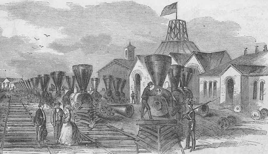 Stonewall Jackson's men destroyed B&O locomotives at Martinsburg in June 1861, then retrieved some and hauled them to Strasburg